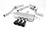 Milltek Sport exhaust system parts for 2017-2022 Honda Civic Type R FK8 2.0 i-VTEC (part SSXHO248): pipework, silencers and black tailpipe tips