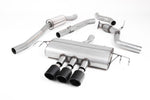 Milltek Sport exhaust system parts for 2017-2022 Honda Civic Type R FK8 2.0 i-VTEC (part SSXHO249): pipework, silencers and black tailpipe tips