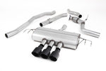 Milltek Sport exhaust system parts for 2017-2022 Honda Civic Type R FK8 2.0 i-VTEC (part SSXHO251): pipework, silencers and black tailpipe tips