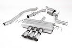 Milltek Sport exhaust system parts for 2017-2022 Honda Civic Type R FK8 2.0 i-VTEC (part SSXHO254): pipework, silencers and black tailpipe tips
