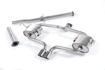Milltek Sport exhaust system parts for 2002-2006 MINI Mk1 Cooper S (part SSXM007): pipework, silencers and polished silver tailpipe tips