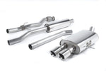 Milltek Sport exhaust system parts for 2006-2014 MINI Mk2 Cooper S 1.6i Turbo (part SSXM022): pipework, silencers and polished silver tailpipe tips