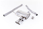 Milltek Sport exhaust system parts for 2014+ MINI Mk3 Mini Cooper S 2.0 Turbo (part SSXM411): pipework, silencers and polished silver tailpipe tips