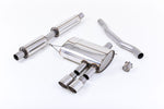 Milltek Sport exhaust system parts for 2014+ MINI Mk3 Mini Cooper S 2.0 Turbo (part SSXM413): pipework, silencers and polished silver tailpipe tips