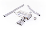 Milltek Sport exhaust system parts for 2014+ MINI Mk3 Mini Cooper S 2.0 Turbo (part SSXM424): pipework, silencers and polished silver tailpipe tips