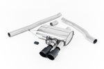 Milltek Sport exhaust system parts for 2014+ MINI Mk3 Mini Cooper S 2.0 Turbo (part SSXM443): pipework, silencers and black tailpipe tips