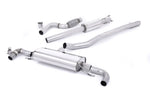Milltek Sport exhaust system parts for 2012-2018 Mercedes-Benz A-Class A45 AMG 2.0 Turbo (part SSXMZ113): pipework, silencers and polished silver tailpipe tips