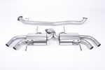 Milltek Non-Resonated Secondary Cat-Back Exhaust Systems with Quad GT-127 Tips for Nissan GT-R R35 2009-2015