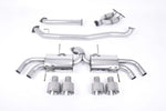 Milltek Non-Resonated Primary Cat-Back Exhaust Systems with Quad GT-127 Tips for Nissan GT-R R35 2009-2015