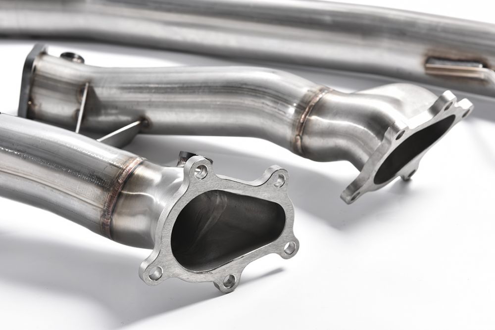 Close-up detail of Milltek Sport exhaust hardware for 2009-2015 Nissan GT-R R35 (part SSXNI013) (photo 3)