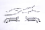 Milltek Sport exhaust system parts for 2010-2014 Porsche Cayenne 958 Turbo 4.8 V8 (part SSXPO109): pipework, silencers and polished silver tailpipe tips