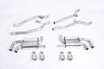 Milltek Non-Resonated Cat-Back Exhaust System with Polished GT-100 Tips for Porsche 958 Cayenne Turbo 2010-2014