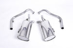 Milltek Sport exhaust system parts for 2009-2013 Porsche Cayman S 3.4 987 Gen2 (part SSXPO116): pipework, silencers and polished silver tailpipe tips