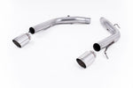 Milltek Rear Silencer Delete with Polished GT-90 Polished Tips for Range Rover Sport Diesel (L494) (Pre-facelift Only) 2013-2018