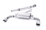 Milltek Sport exhaust system parts for 2022+ Subaru BRZ 2.4 Litre (part SSXSB030): pipework, silencers and polished silver tailpipe tips