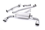 Milltek Sport exhaust system parts for 2012-2021 Subaru BRZ 2.0-litre (part SSXSB031): pipework, silencers and polished silver tailpipe tips