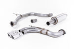 Milltek Resonated Cat-Back Exhaust System with Twin GT-80 Tips for Seat Leon FR 184PS SC and 5-door (manual and DSG-auto) 2013-2020