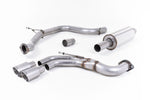 Milltek Resonated Cat-Back Exhaust System with Twin GT-80 Tips for Seat Leon FR 184PS SC and 5-door (manual and DSG-auto) 2013-2020