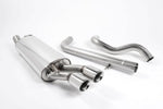Milltek Sport exhaust system parts for 1998-2004 Volkswagen Golf Mk4 GTI 1.8T (part SSXVW052): pipework, silencers and polished silver tailpipe tips