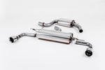 Milltek Sport exhaust system parts for 2009-2013 Volkswagen Golf Mk6 GTi 2.0 TSI 210PS (part SSXVW114): pipework, silencers and black tailpipe tips