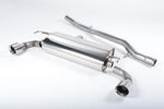 Milltek Sport exhaust system parts for 2002-2005 Volkswagen Golf Mk4 R32 3.2 V6 4WD (part SSXVW136): pipework, silencers and polished silver tailpipe tips