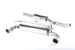 Milltek Sport exhaust system parts for 2002-2005 Volkswagen Golf Mk4 R32 3.2 V6 4WD (part SSXVW137): pipework, silencers and polished silver tailpipe tips