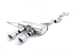 Milltek Sport exhaust system parts for 2009-2013 Volkswagen Golf Mk6 R 2.0 TFSI 270PS (part SSXVW162): pipework, silencers and black tailpipe tips