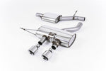 Milltek Sport exhaust system parts for 2009-2013 Volkswagen Golf Mk6 R 2.0 TFSI 270PS (part SSXVW163): pipework, silencers and polished silver tailpipe tips