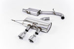 Milltek Sport exhaust system parts for 2009-2013 Volkswagen Golf Mk6 R 2.0 TFSI 270PS (part SSXVW221): pipework, silencers and black tailpipe tips