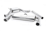Milltek Sport exhaust system parts for 2013-2016 Volkswagen Golf MK7 GTi (part SSXVW227): pipework, silencers and black tailpipe tips