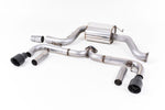 Milltek Sport exhaust system parts for 2011-2015 Volkswagen Beetle 2.0 TSI (part SSXVW342): pipework, silencers and black tailpipe tips