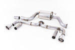 Milltek Sport exhaust system parts for 2011-2015 Volkswagen Beetle 2.0 TSI (part SSXVW343): pipework, silencers and polished silver tailpipe tips