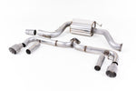 Milltek Sport exhaust system parts for 2011-2015 Volkswagen Beetle 2.0 TSI (part SSXVW344): pipework, silencers and polished silver tailpipe tips