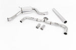 Milltek Sport exhaust system parts for 2017-2018 Volkswagen Golf MK7.5 GTi (part SSXVW462): pipework, silencers and polished silver tailpipe tips