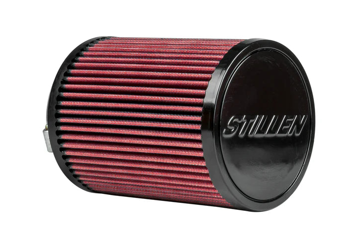 Wide overview of Stillen Dual Hi Flow Ultra Long Tube Air Intake (Gen 3) [Z34] - Oil Filter for Nissan 370Z 2009-2018 with white background
