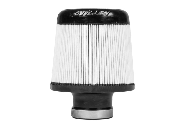 Close-up view of Stillen Hi-Flow Air Intake - Dry Filter for Infiniti Q50 / Q60 3.0t (2016-2018) with white background