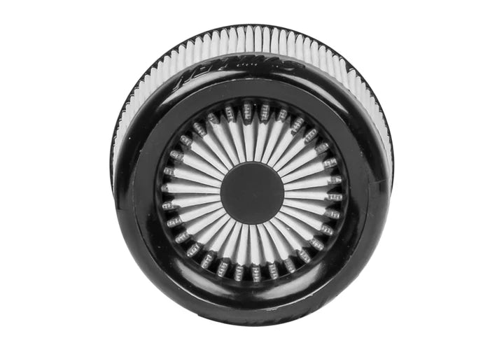 Close-up front view of Stillen Generation 2 Dual Long Tube Air Intake Kit with Dry Filter Nissan 350Z 2007-2009 with white background
