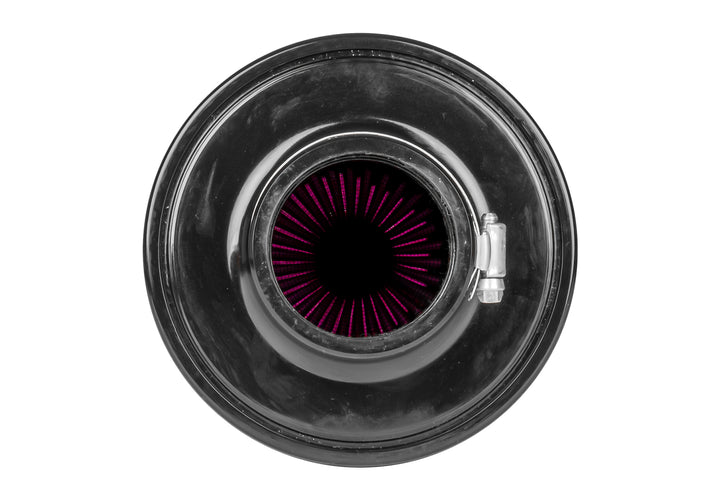 Close view of Stillen Hi-Flow Air Intake - Oiled Filter for Infiniti Q50 / Q60 3.0t (2016-2018) with white background