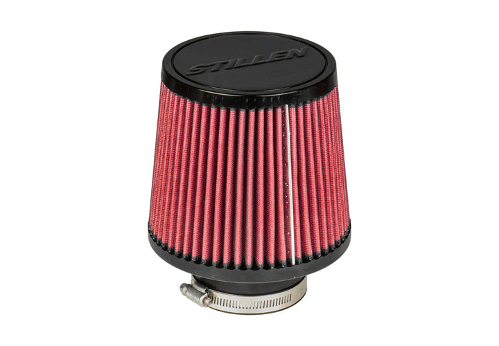 Close up view of Stillen Gen 3 Dual Ultra Long Tube w/ Shield - Oil Filter for Infiniti G37 Coupe/Q60 Coupe [2008-2014] with white background