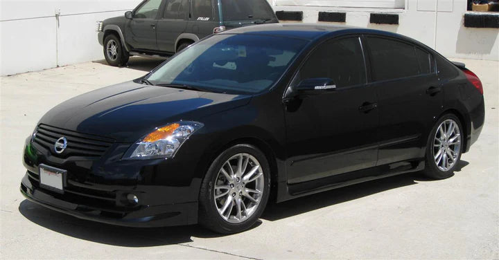 wide view of Stillen Side Skirts for Nissan Altima [Sedan] 2007-2012 fitted inside a car
