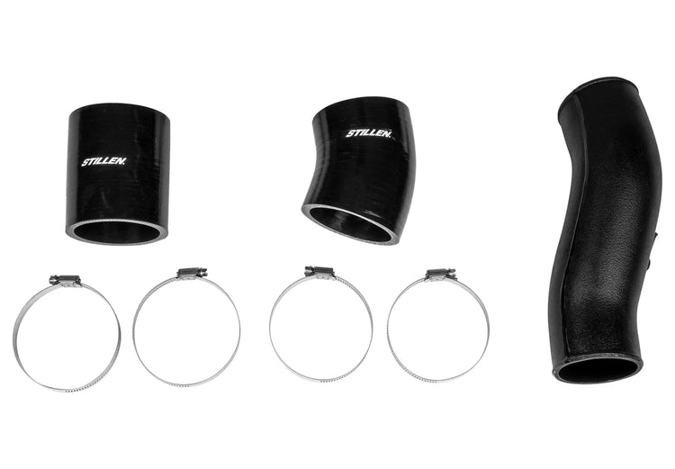 Wide angle view of Stillen Intake Z-Tube (w/Couplers) for Infiniti G35 Coupe / G35 Sedan / FX35 2003-2008 with white background