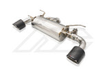 A top view of Fi EXHAUST Valvetronic Cat-Back System for Subaru ZD8 BRZ 2022+  muffler with white background 