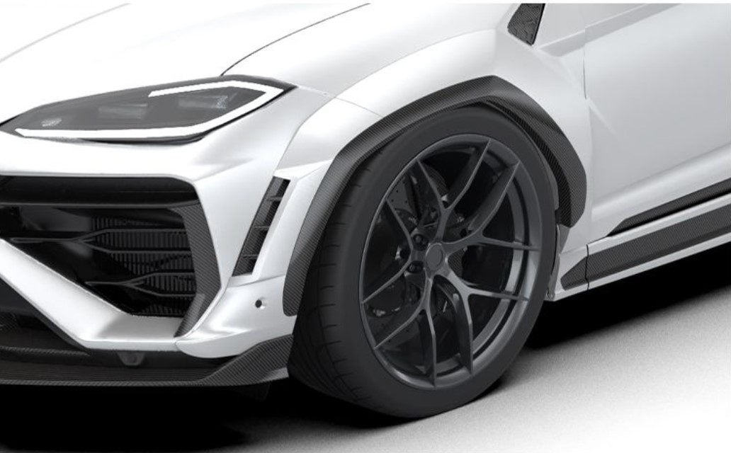 Fender arch insert on a white Lamborghini Urus SE