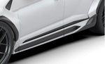 Side skirt on a white Lamborghini Urus SE, low side view