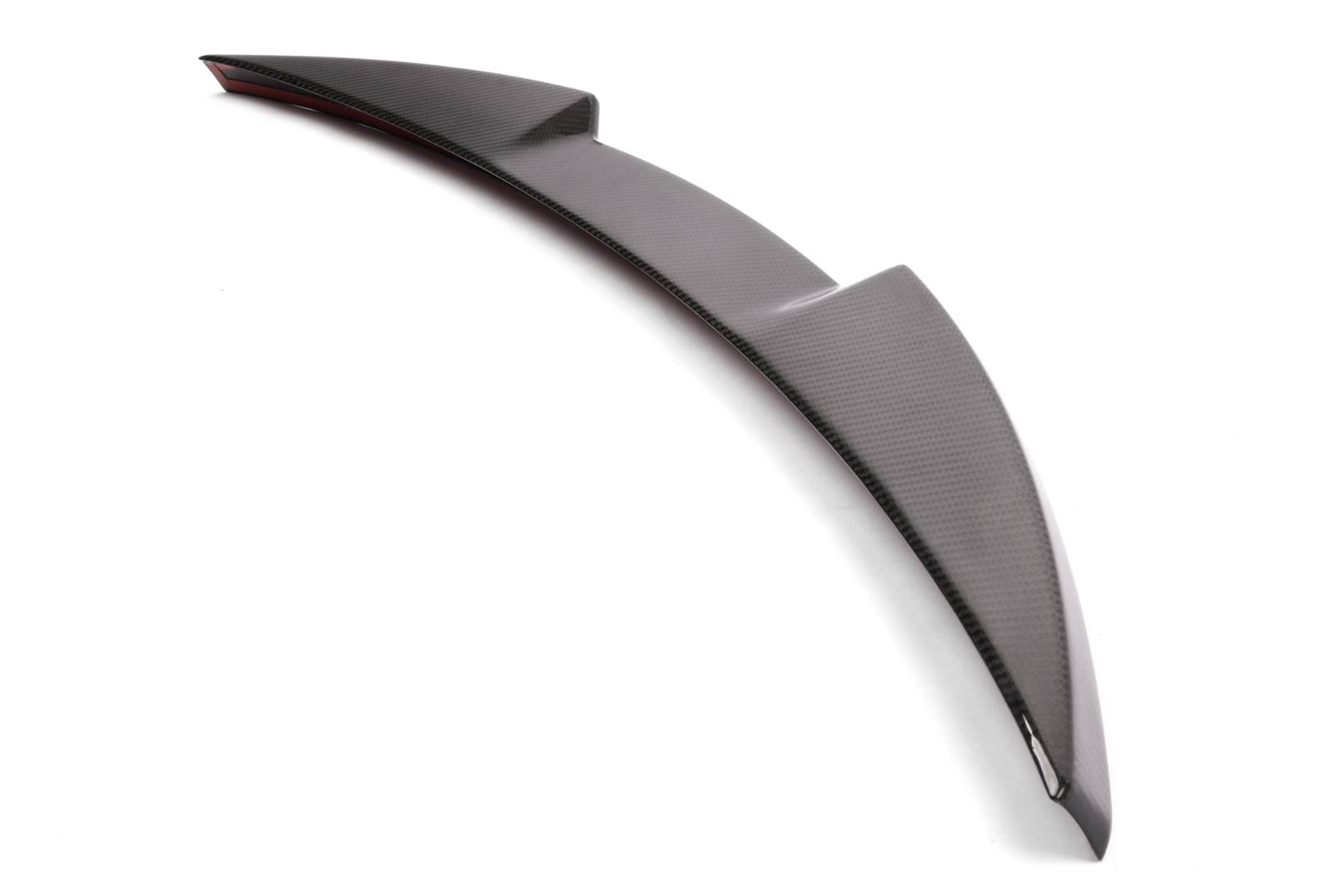 A top view of Dinan Rear Deck Spoiler for BMW M3 (G80) 2021-2025 with white background