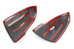 A back view of Dinan Mirror Cover Set for Toyota GR Supra 2020-2025 with white background
