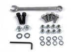 A top view of screws of Dinan Shock Tower Brace for BMW 525i / 528i / 530i / 540i / M5 1996-2003 with white background