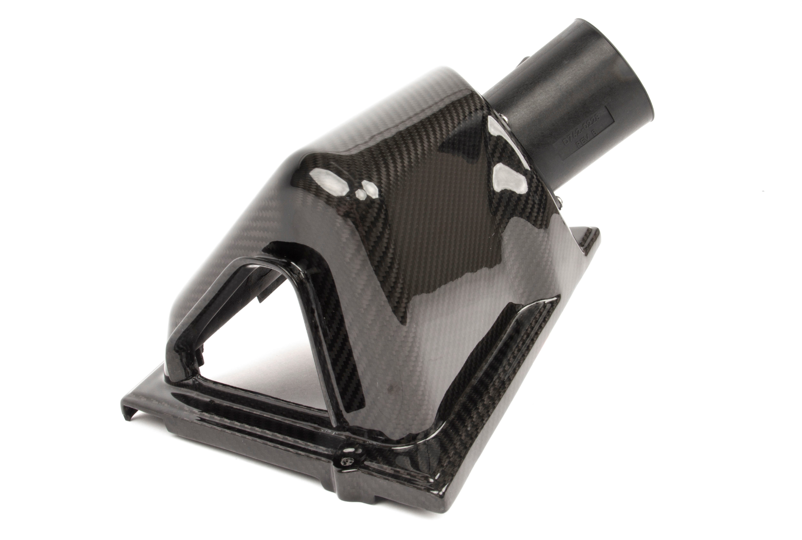 A back view of Dinan High Flow Intake System for BMW and MINI with white background