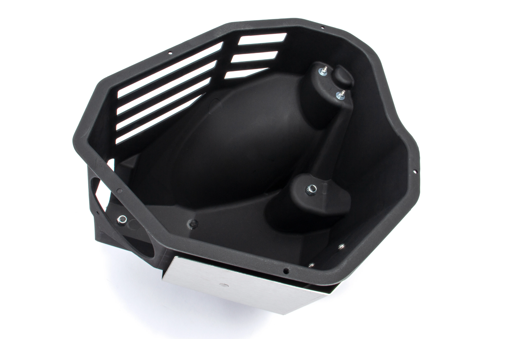 A back view of Dinan Cold Air Intake for BMW M240i / M340i 2020-2024 with a white background