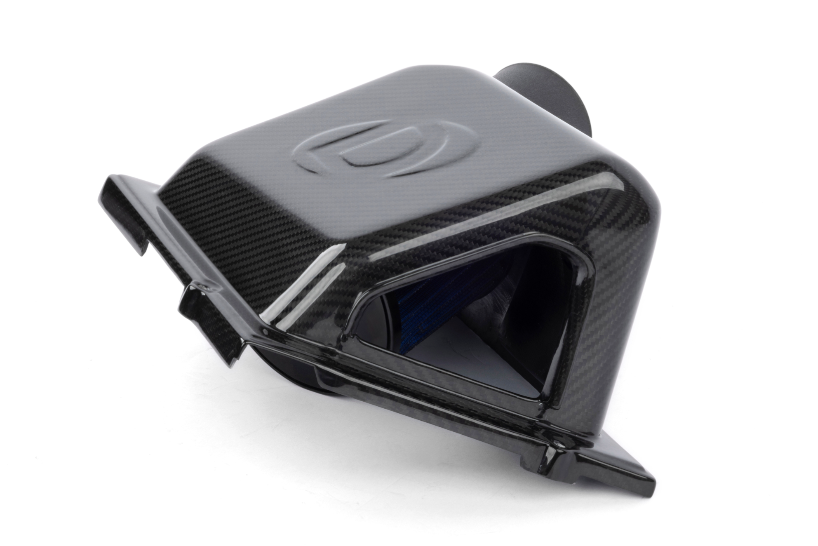 A back view of A top view of Dinan High Flow Intake System for BMW and Mini with white background